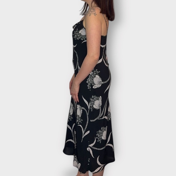 Joie “Marcenna” Black & White Floral, Midi Dress - Picture 3 of 5